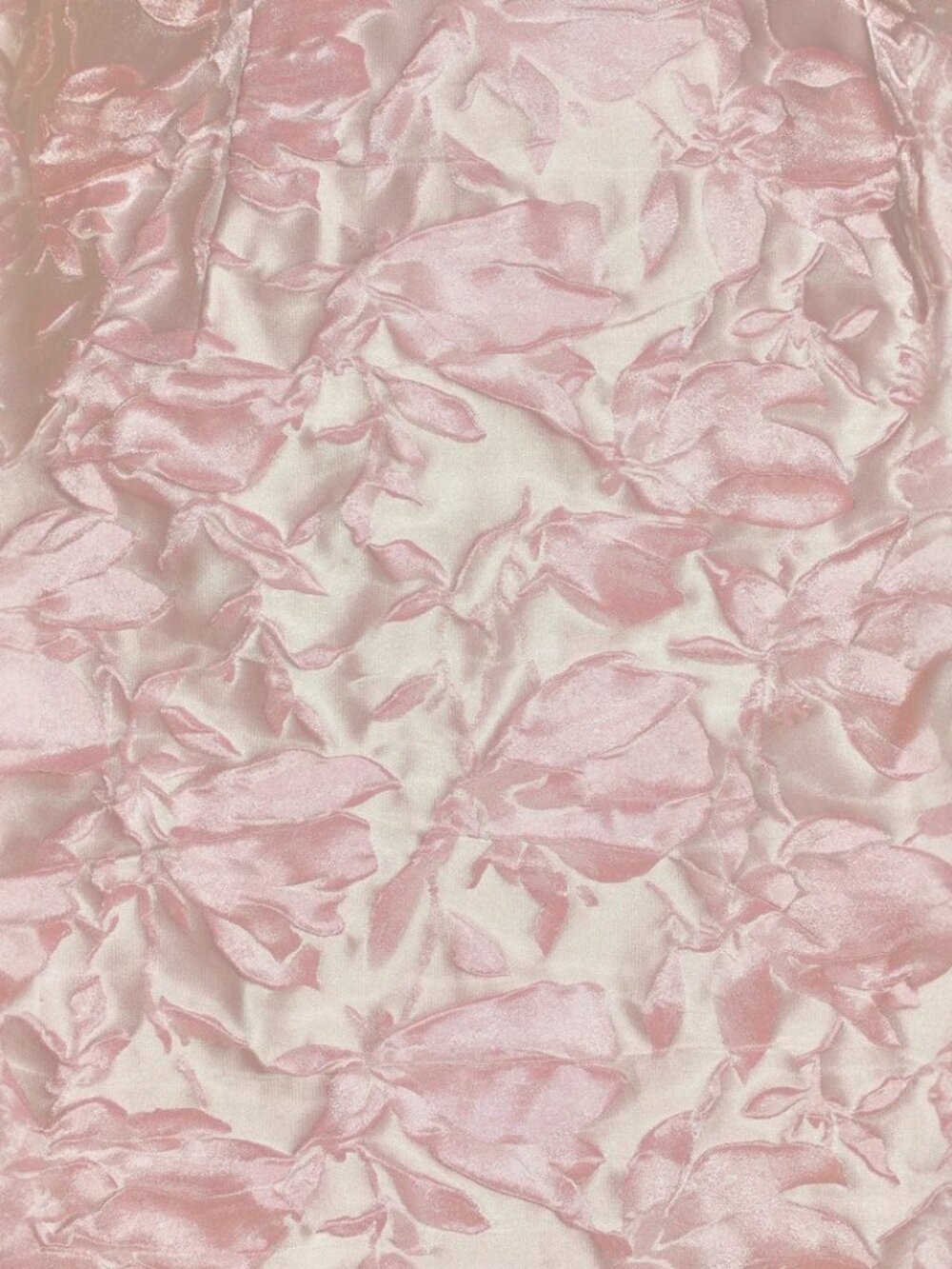 Lulus You're All Heart Pink Jacquard Satin Off-The-Shoulder Dress NWT - Picture 5 of 9